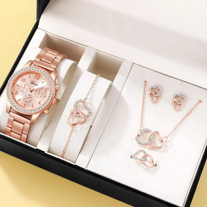 Elina – 6-teiliges Set aus Uhr und Schmuck