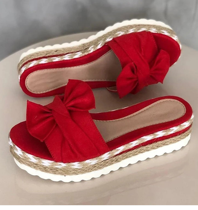 Livia | Elegante Plateau-Sandalen mit Schleifen