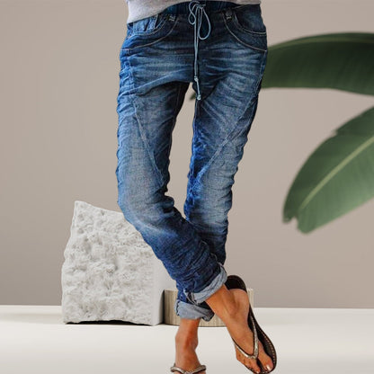 Carmen | Gekräuselte Jeans mit Kordelzug