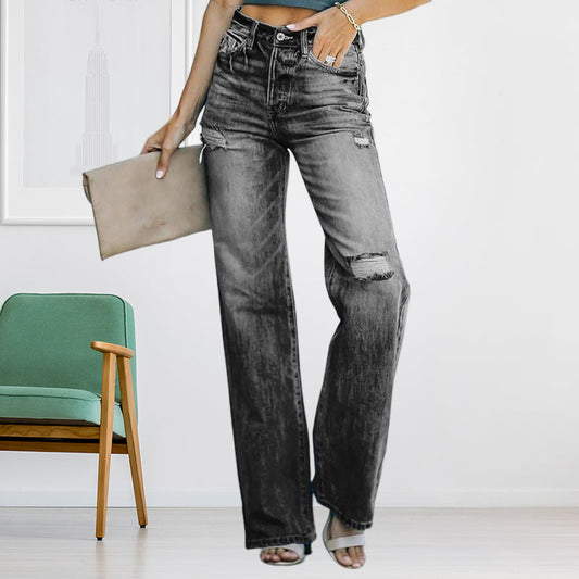 Liora – Lässige Jeans mit weitem Bein für Damen