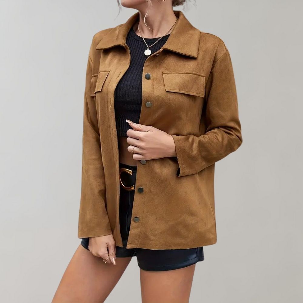 Marlene – Schlichte Damen-Wildlederjacke