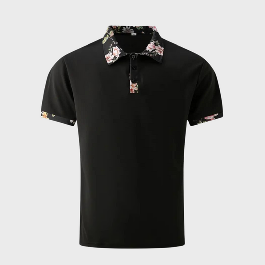 Florenz – Herren-Poloshirt mit Blumendruck