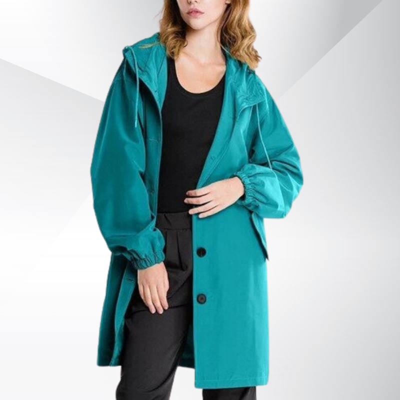 Liana – Eleganter Trenchcoat mit Kapuze für Damen