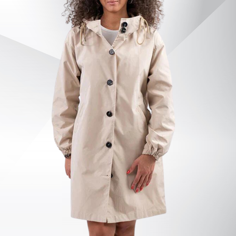 Liana – Eleganter Trenchcoat mit Kapuze für Damen