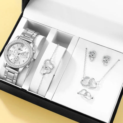 Elina – 6-teiliges Set aus Uhr und Schmuck