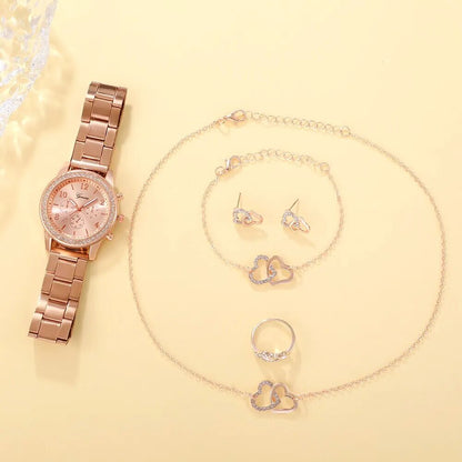 Elina – 6-teiliges Set aus Uhr und Schmuck