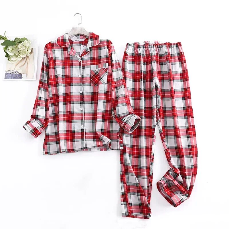 Cassandra – Baumwollflanell Pyjama-Set