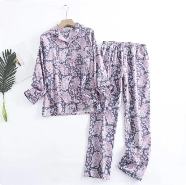 Cassandra – Baumwollflanell Pyjama-Set