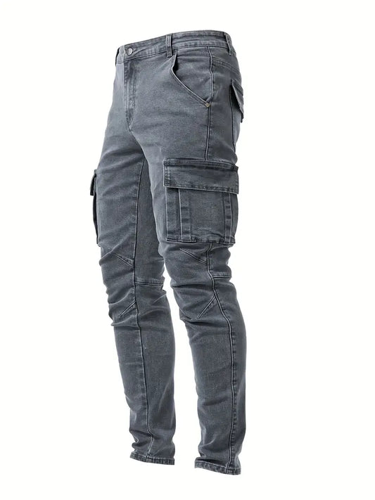 Nico – Slim-Fit Denim Cargo-Hose für Herren