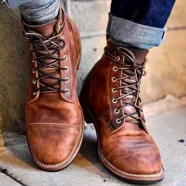 Leon – Retro-Schnürstiefel für Herren