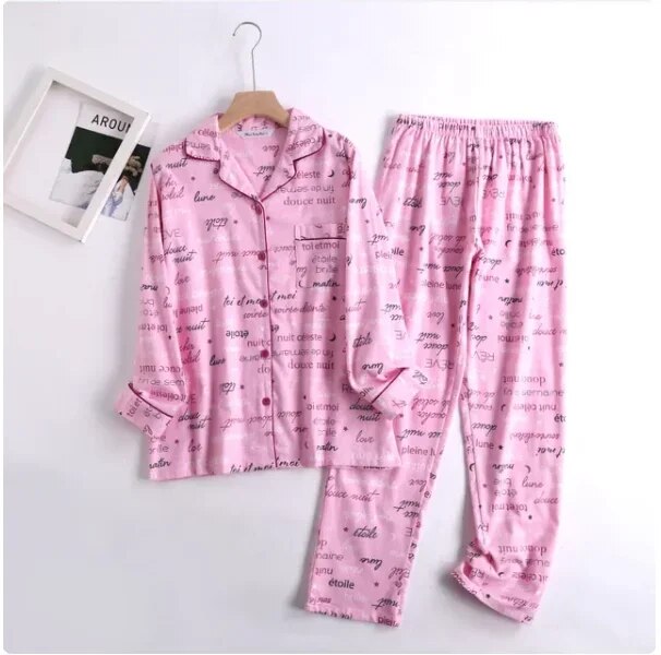 Cassandra – Baumwollflanell Pyjama-Set