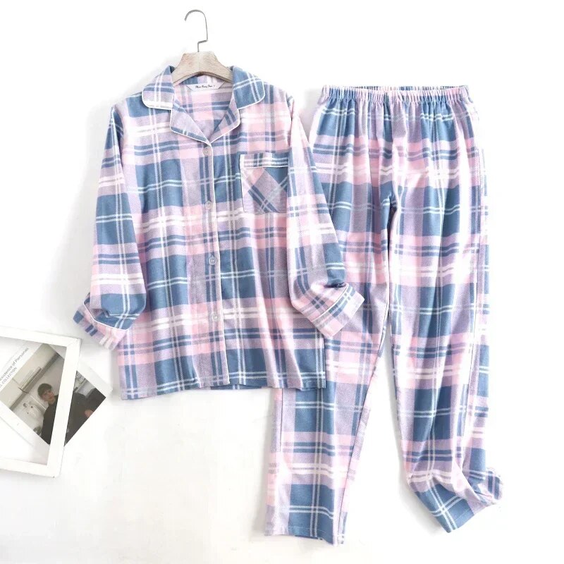 Cassandra – Baumwollflanell Pyjama-Set