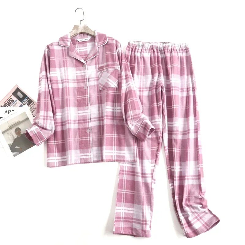 Cassandra – Baumwollflanell Pyjama-Set