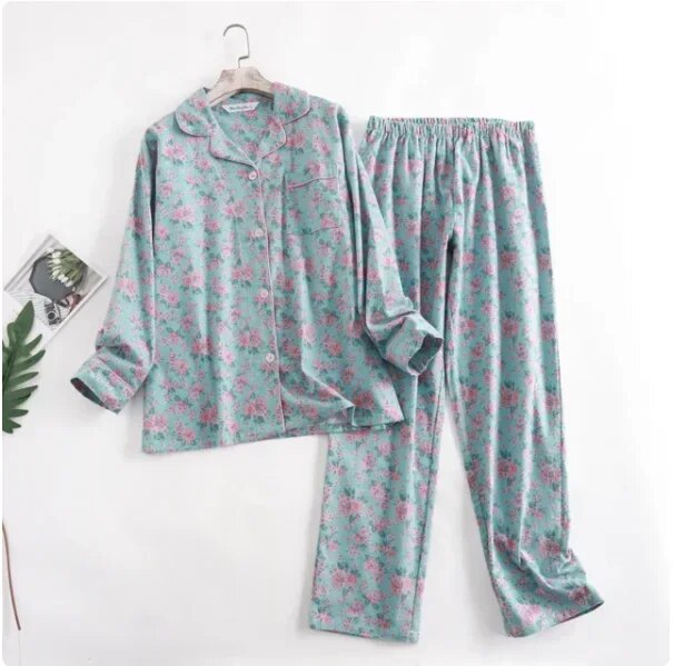 Cassandra – Baumwollflanell Pyjama-Set