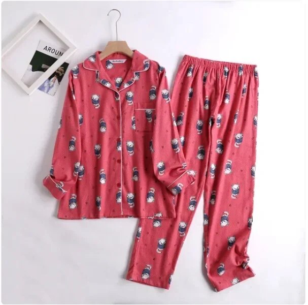 Cassandra – Baumwollflanell Pyjama-Set